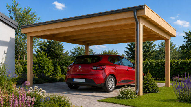 Welche Dachrinne brauche ich für meinen Carport?